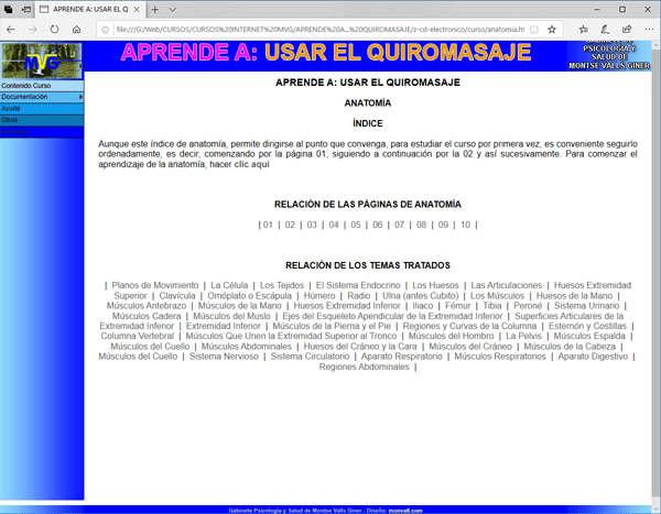 CURS QUIROMASSATGE - ANATOMÍA